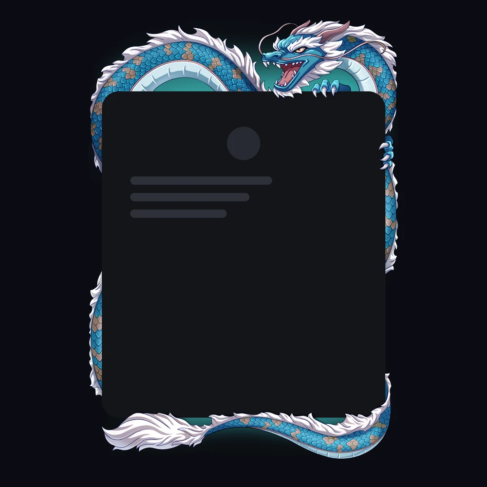 Discord Dragon (Sapphire) Profile Frame 🎁 | Gift Link | Instant