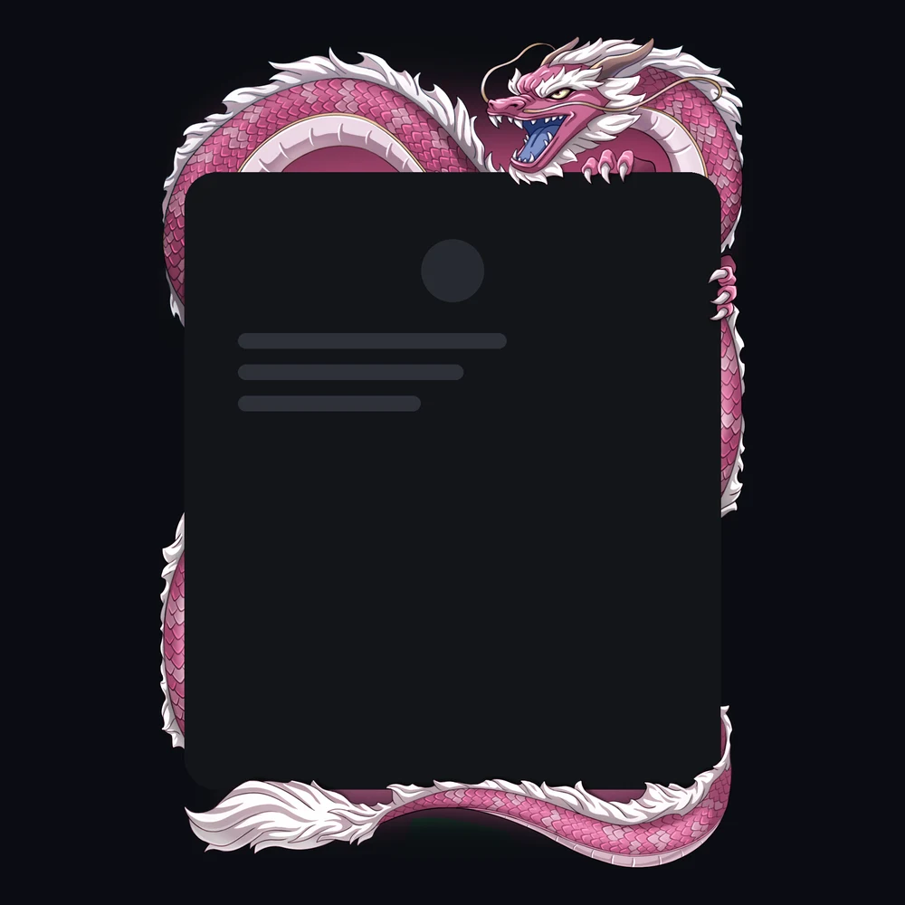 Discord Dragon (Rose) Profile Frame 🎁 | Gift Link | Instant