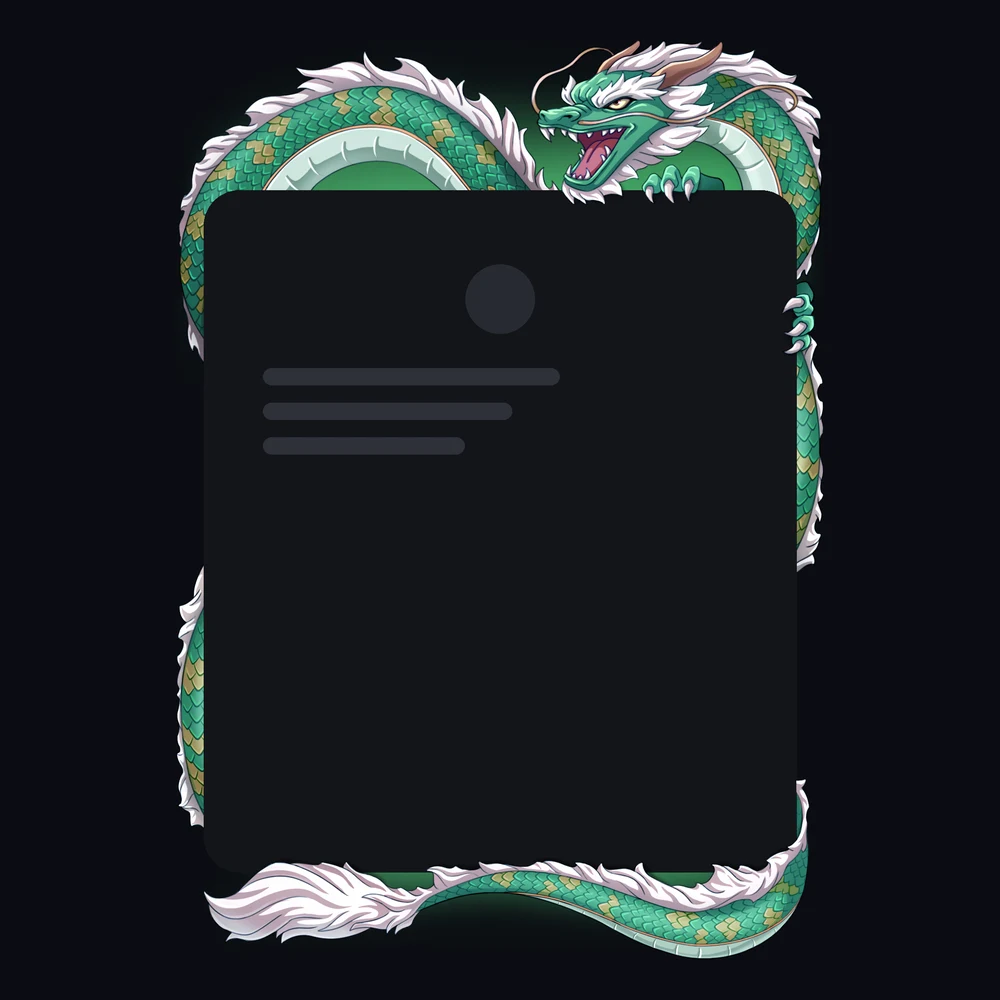 Discord Dragon (Jade) Profile Frame 🎁 | Gift Link | Instant