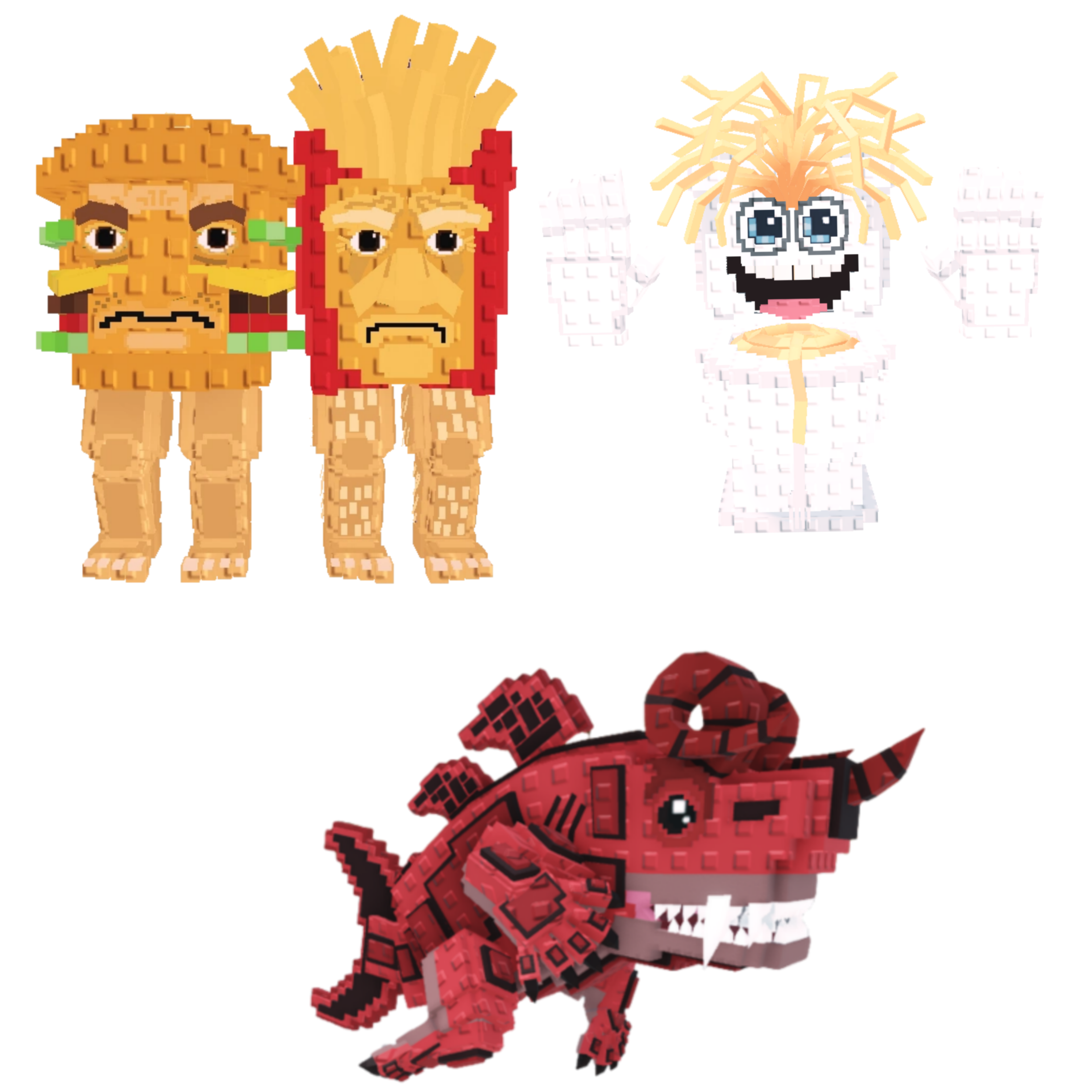 [BUNDLE] - 🐆 1x Burguro And Fryuro 🐆 1x Spaghetti Tualetti 🐆 1x Eviledon