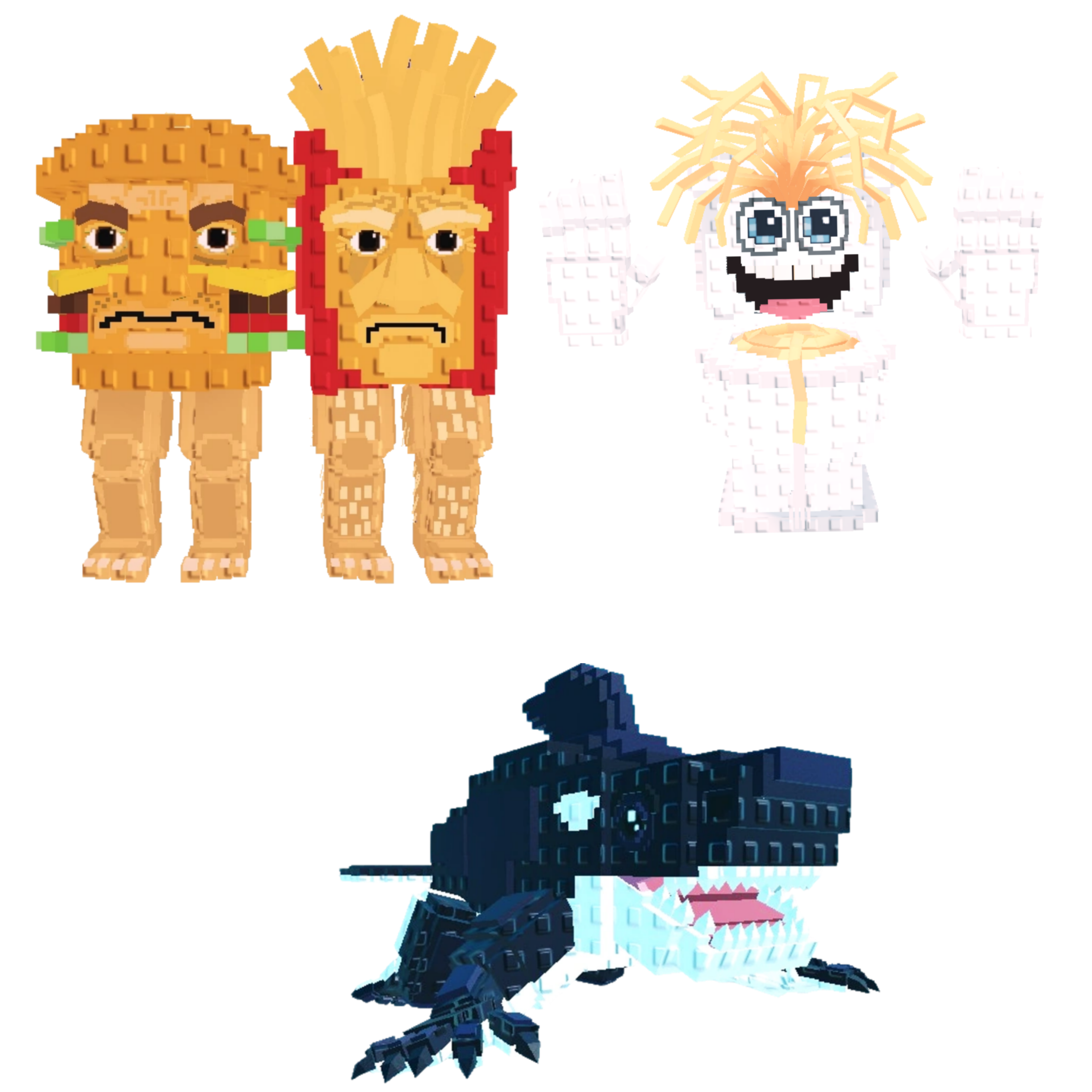 [BUNDLE] - 🐴 1x Burguro And Fryuro 🐴 1x Spaghetti Tualetti 🐴 1x Orcaledon
