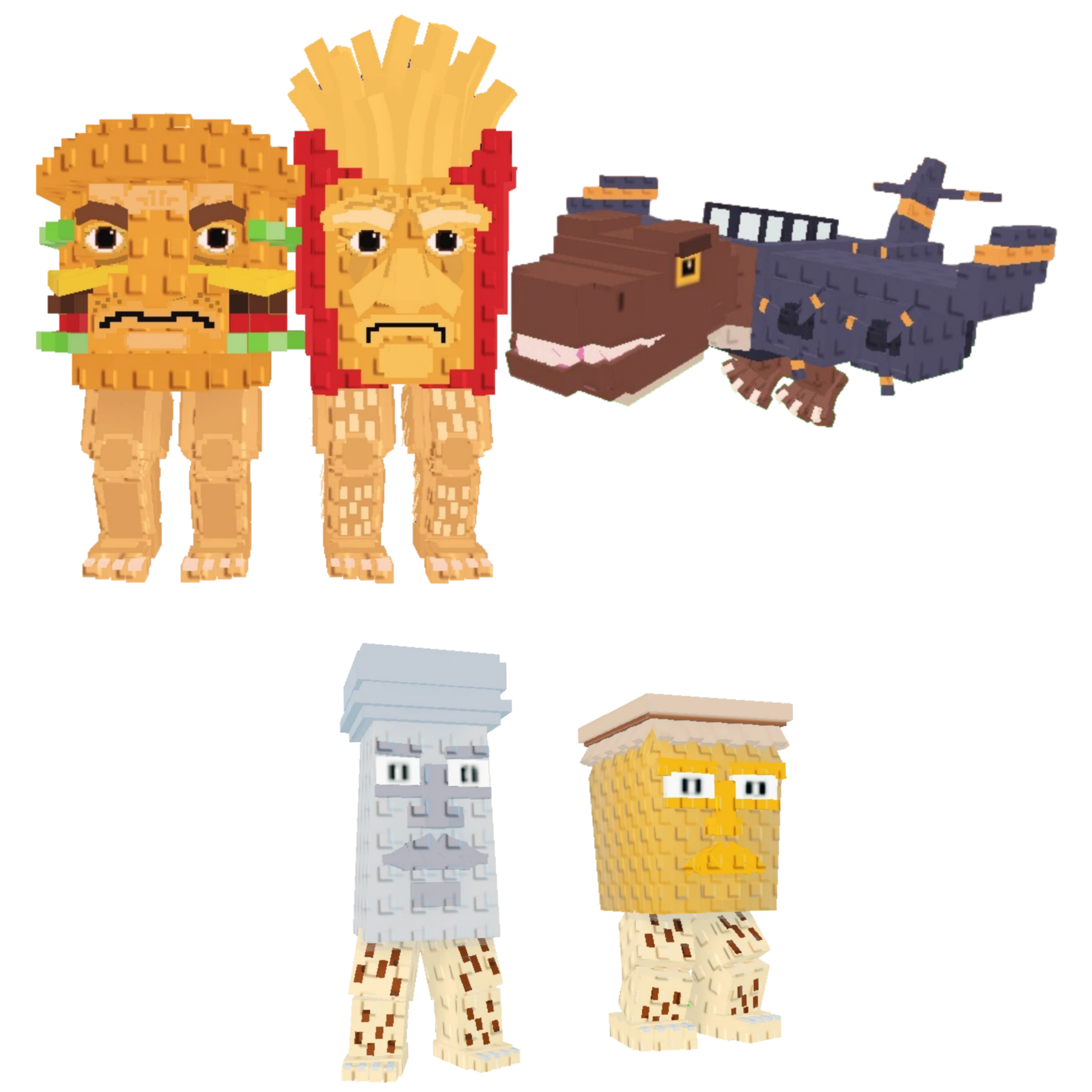[BUNDLE] - 🐃 1x Burguro And Fryuro 🐃 1x Nuclearo Dinossauro 🐃 1x Garama And Madundung