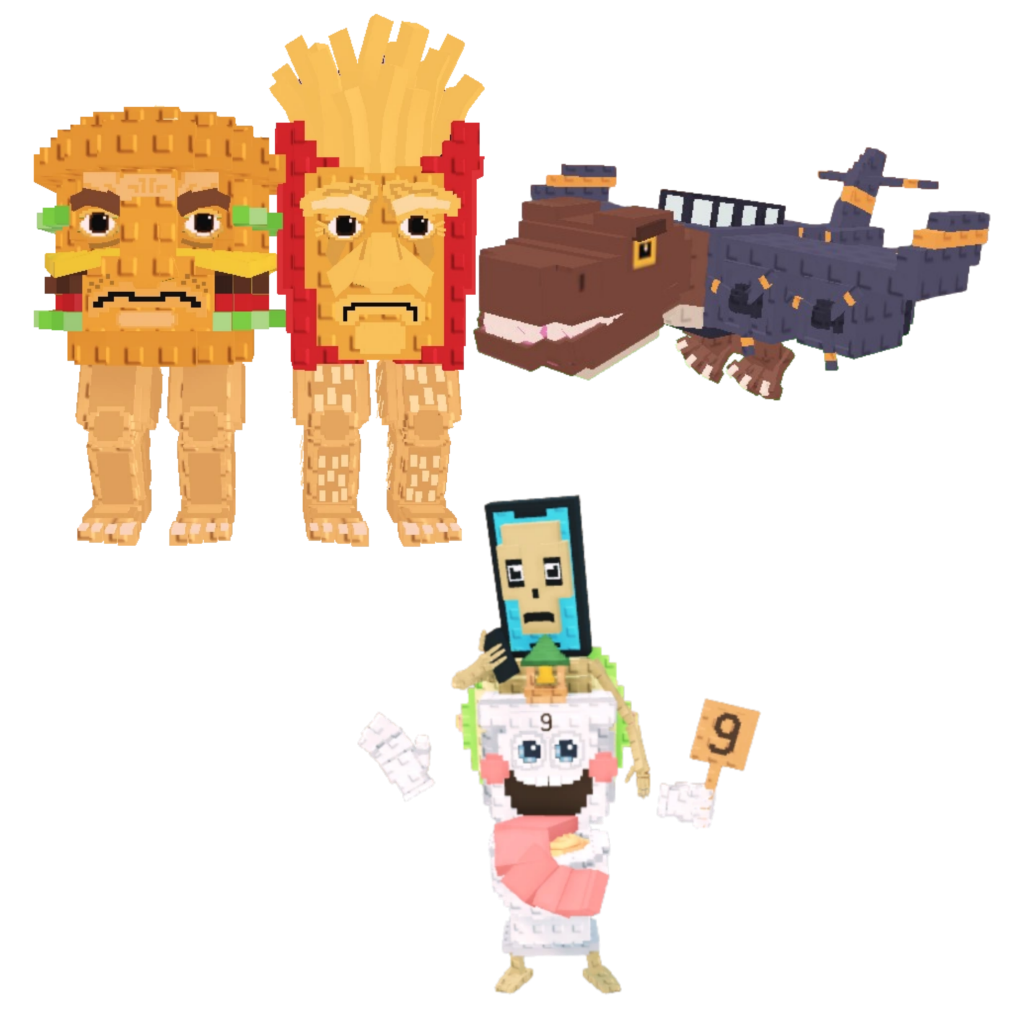 [BUNDLE] - 🐄 1x Burguro And Fryuro 🐄 1x Nuclearo Dinossauro 🐄 1x La Secret Combinasion