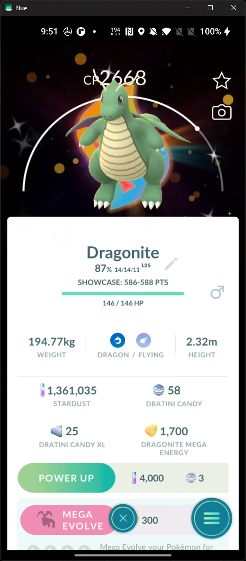 Shiny Dragonite GO Tour 2026 Mega Background