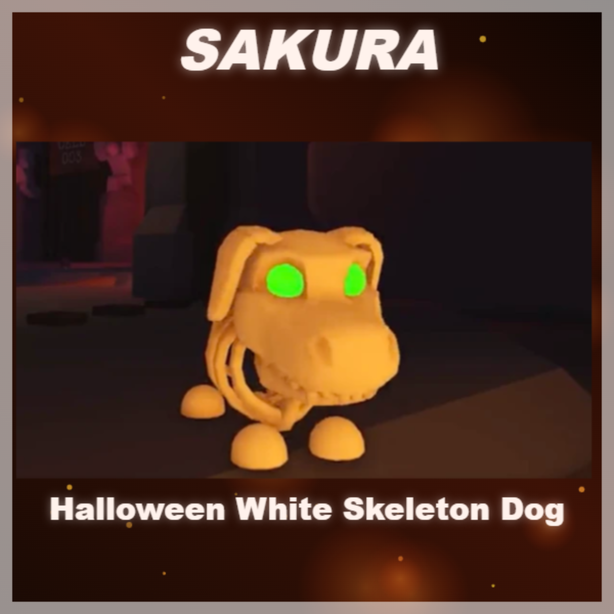 ⭐ Halloween White Skeleton Dog ⭐