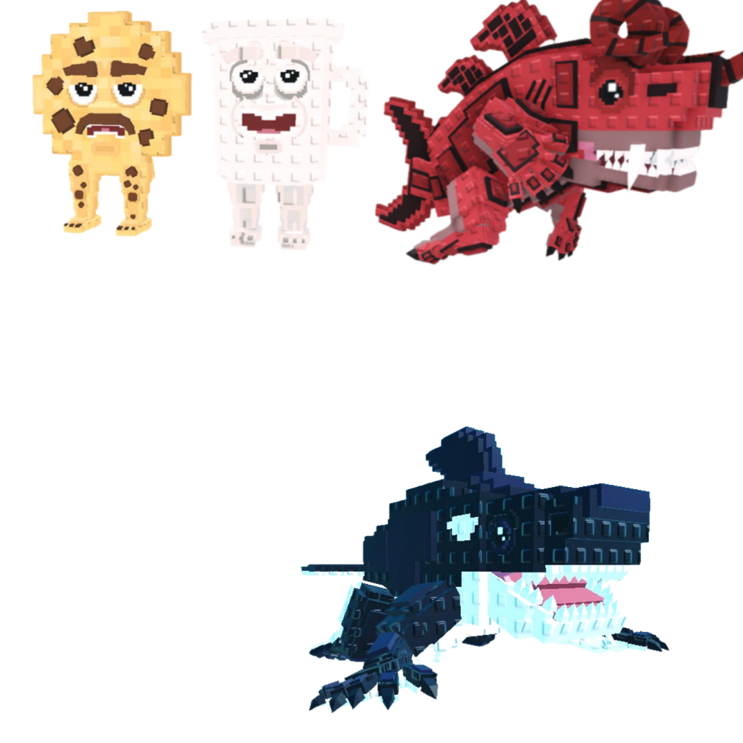 [BUNDLE] - 🍪 1x Cooki and Milki 🍪 1x Orcaledon 🍪 1x Eviledon