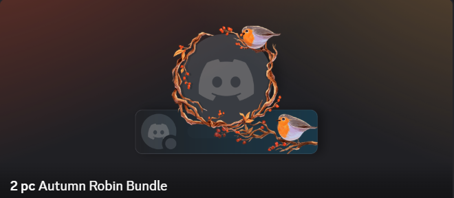 Autumn Robin Bundle ( Avatar + Nameplate )🔥Cheap Decoration $8.99