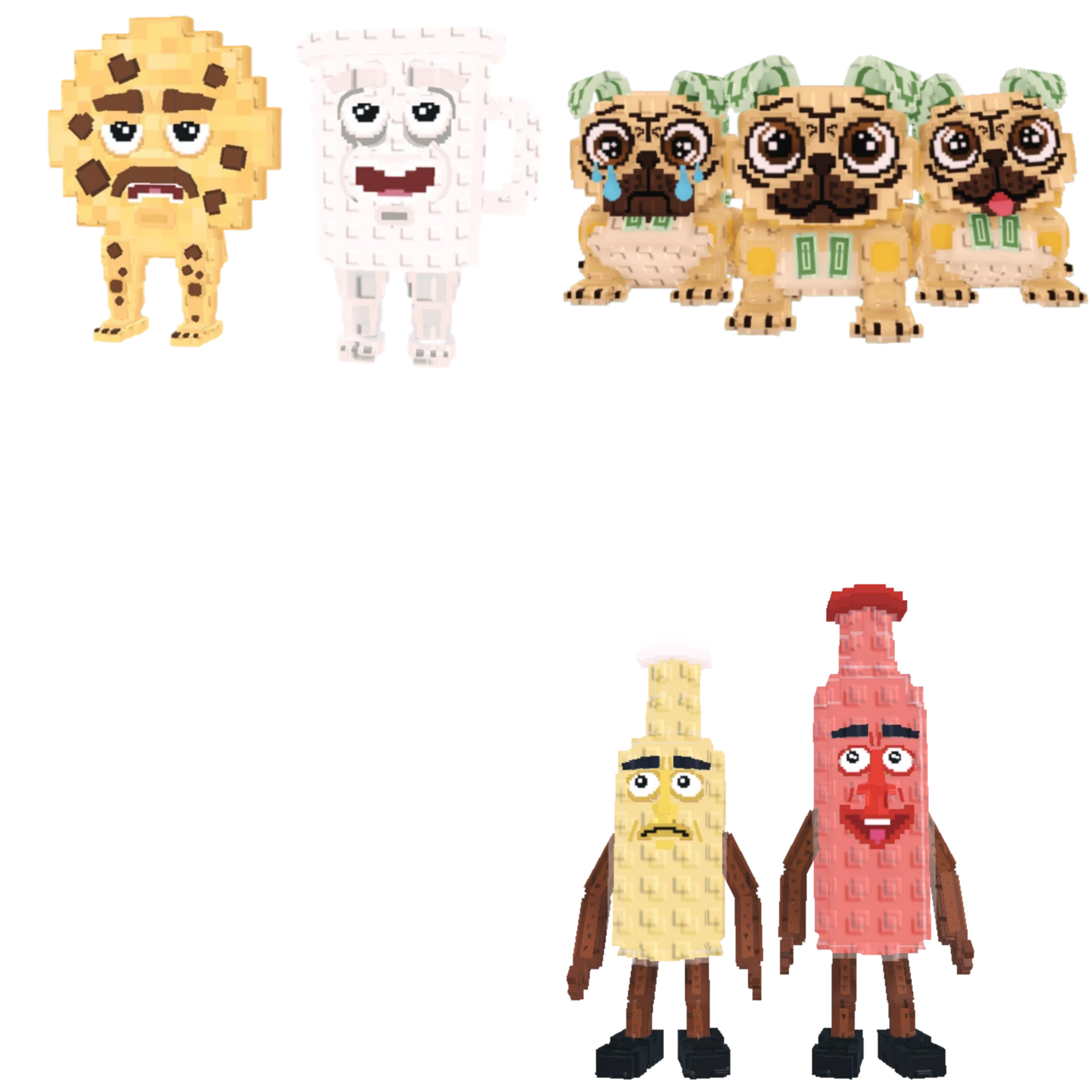 [BUNDLE] - ✨ 1x Cooki and Milki ✨ 1x Ketchuru and Musturu ✨ 1x Los Puggies