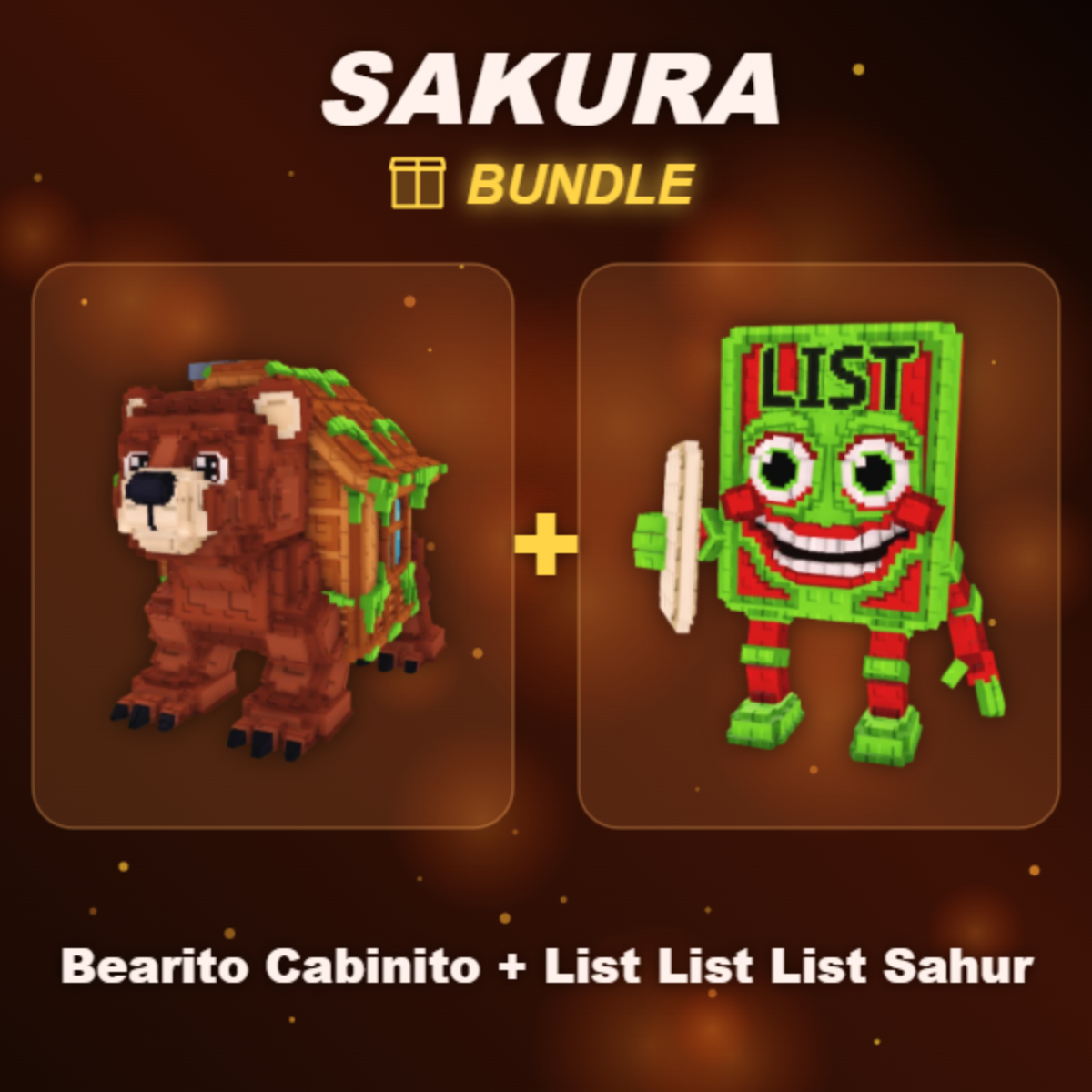 📦 BUNDLE ⭐ Bearito Cabinito + List List List Sahur ⭐