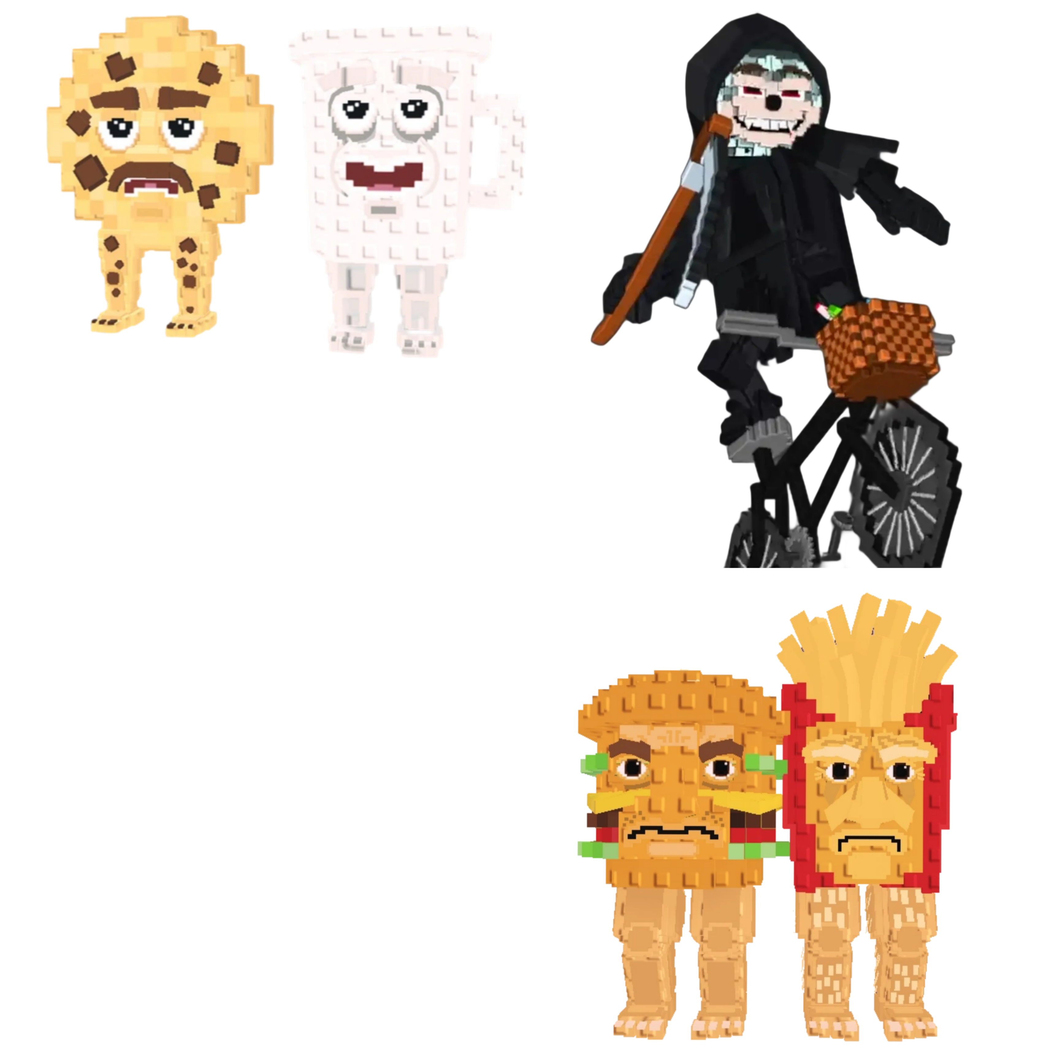 [BUNDLE] - 🧸 1x Cooki and Milki 🧸 1x Burguro And Fryuro 🧸 1x Mieteteira Bicicleteira