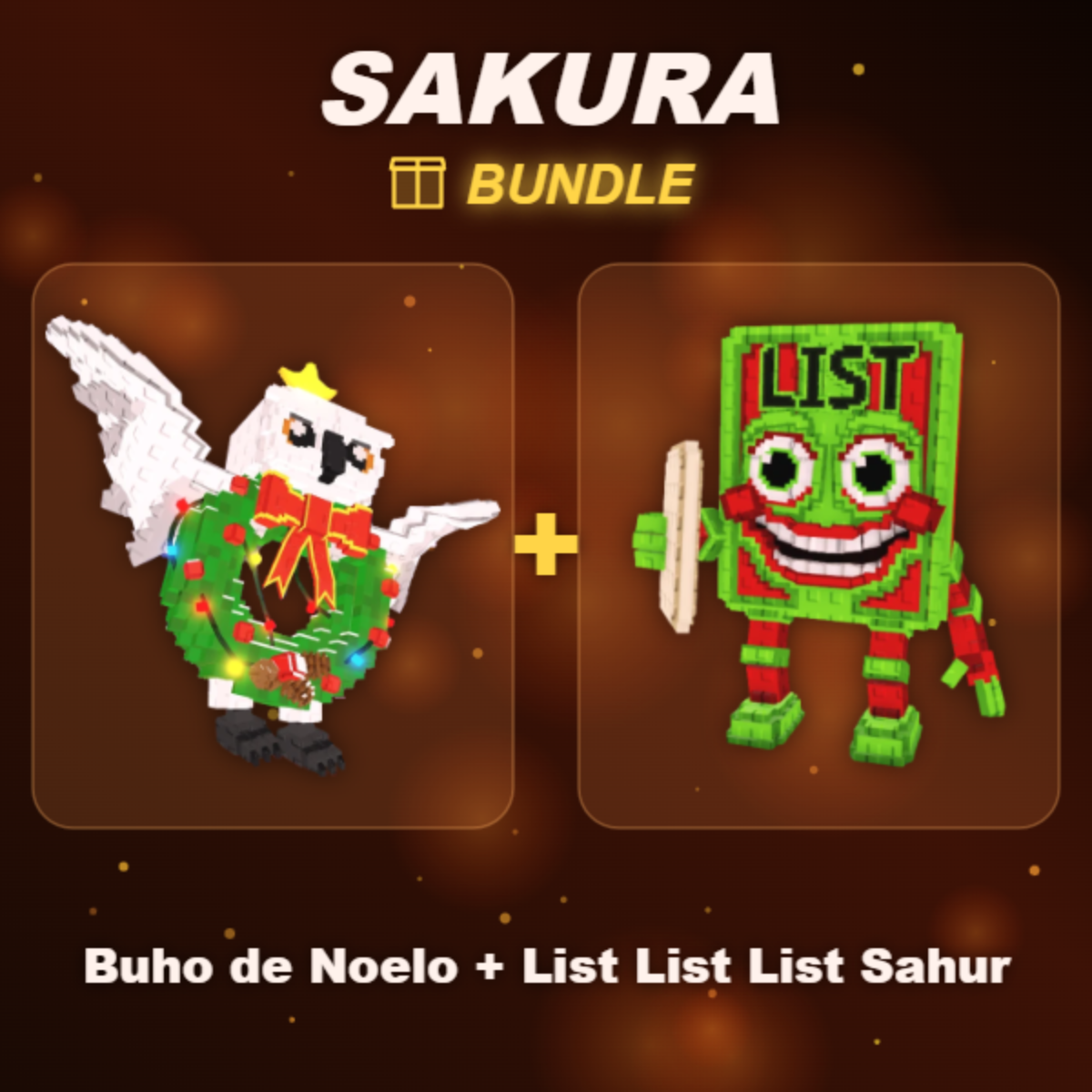 📦 BUNDLE ⭐ Buho de Noelo + List List List Sahur ⭐