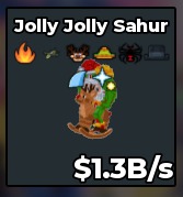 BS9696 Jolly Jolly sahur 1.3b clean and good traits rare