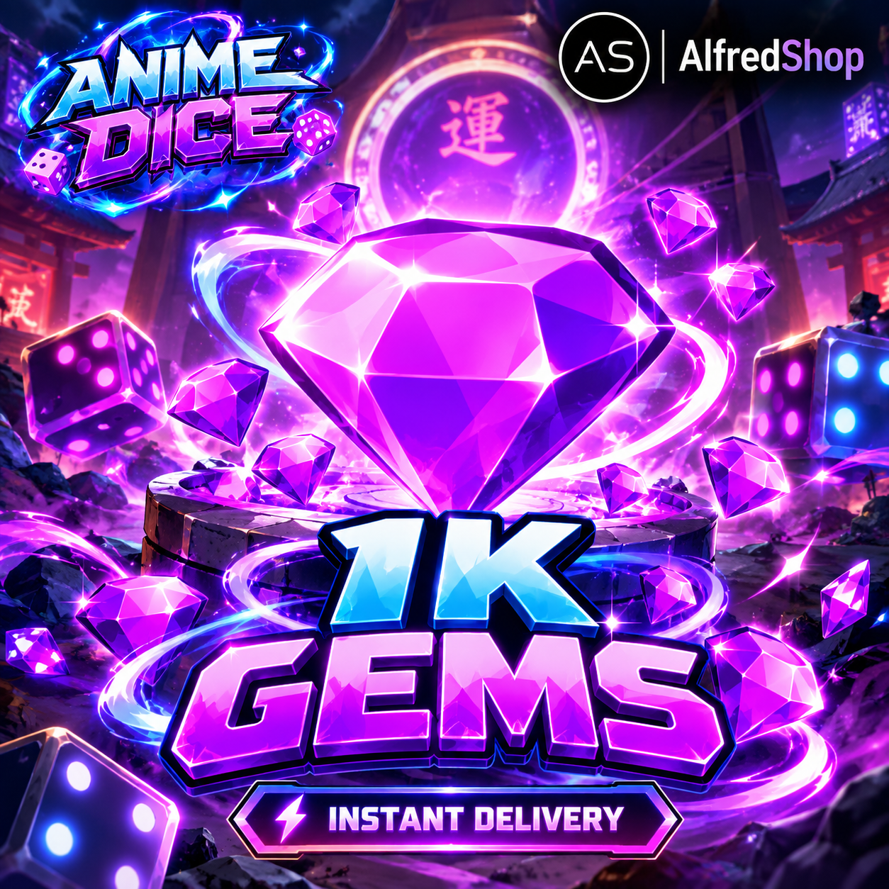 [ Anime Dice ] 1K Gems | Ready Unit✅ | INSTANT DELIVERY✅