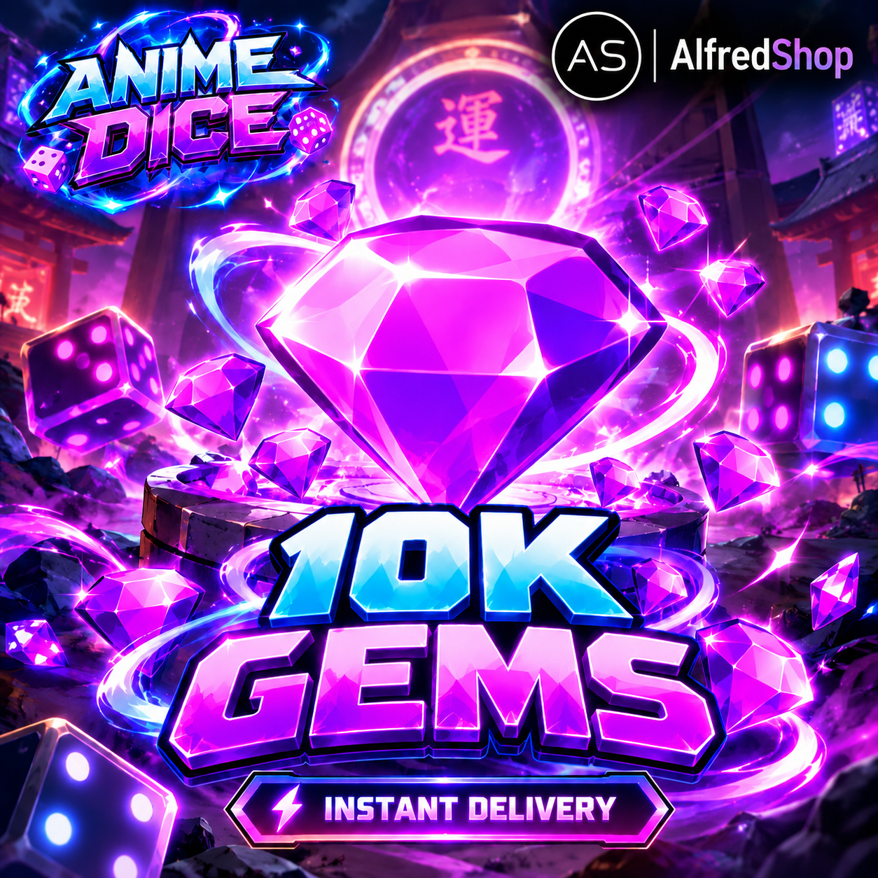 [ Anime Dice ] 10K Gems | Ready Unit✅ | INSTANT DELIVERY✅