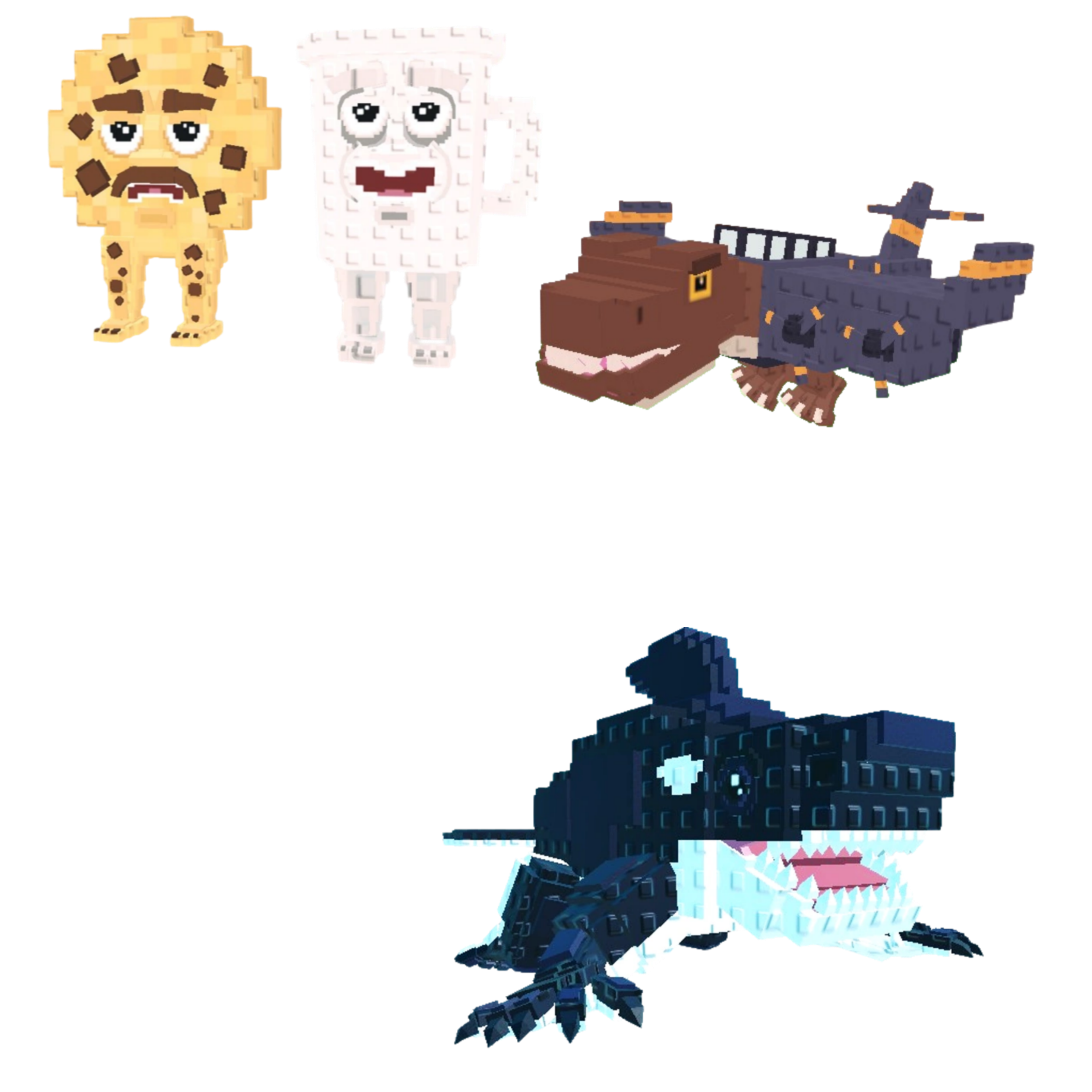 [BUNDLE] - 🤣 1x Cooki and Milki 🤣 1x Orcaledon 🤣 1x Nuclearo Dinossauro