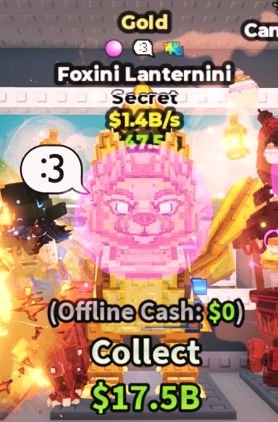 GOLD FOXINI LANTERNINI 1.4B/S (BUBBLEGUM + 2 TRAITS) – STEAL A BRAINROT – FAST DELIVERY & TRUSTED #L6Q8P2