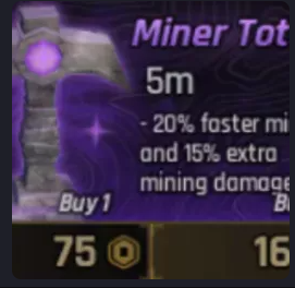 The Forge > Miner Totem x1 [75R] ⚙️