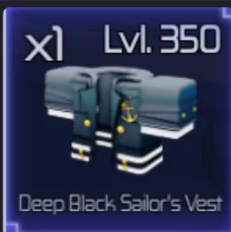 Deep Black Sailor Vest (Lvl. 350) | Jujutsu Infinite