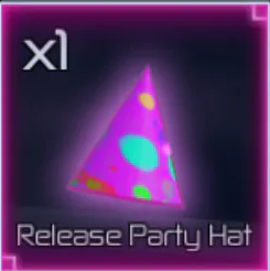 RELEASE PARTY HAT | UNOBTAINABLE | RARE GAME RELEASE ITEM