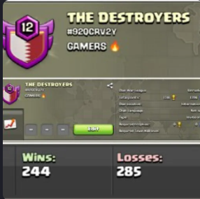 THE DESTROYERS !! LEVEL 12 !! UNRANKED !! WIN 244 LOSS 285 !! CHEAP !! INSTANT DELIVERY