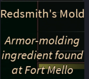 Redsmith's Mold , 400ryo / bloodlines