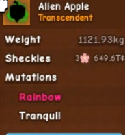1121 KG | Alien Apple Big Fruit | 3 Quadrillion