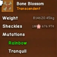 814620 KG | Bone Blossom | 1 Sextillion Sheckles Fruit - Grow A Garden