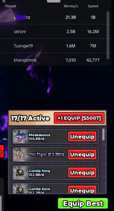 21.3B/s+ 1B SPEED + BIG MOSASAURUS