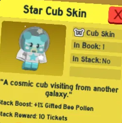 Bee Swarm Simulator | Star Cub Skin | RBL