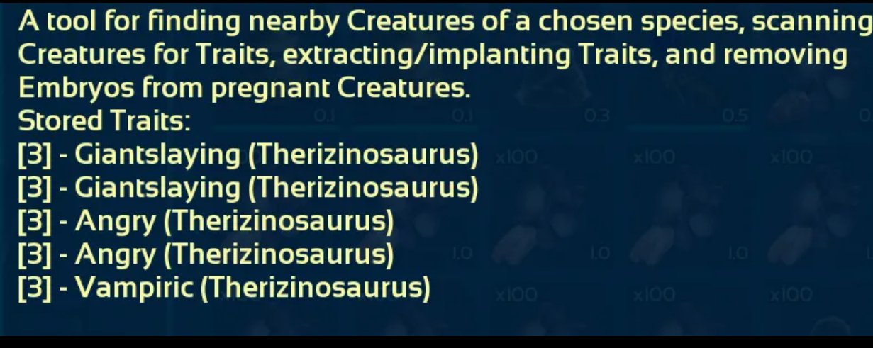One set of therizinosaurus traits PVE Crossplay PC/PS/XBOX Official
