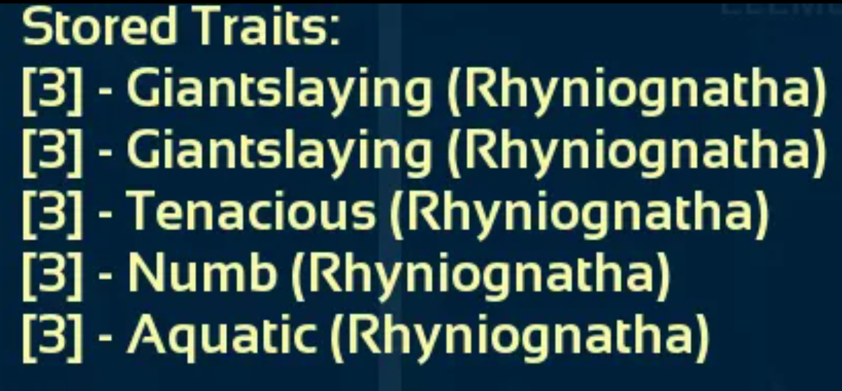 one set of rhyniognatha traits gene PVE Crossplay PC/PS/XBOX Official
