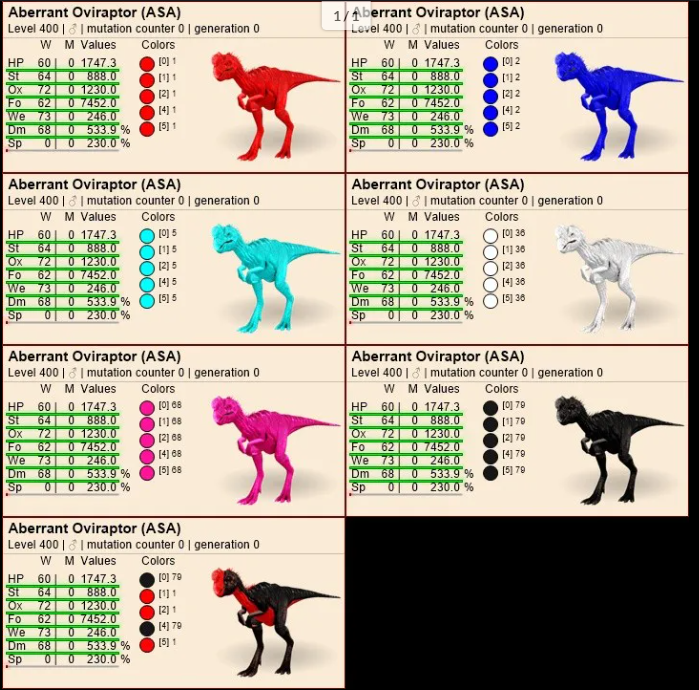 Select two pair oviraptor clones lvl362 PVE Crossplay PC/PS/XBOX Official fast deliver