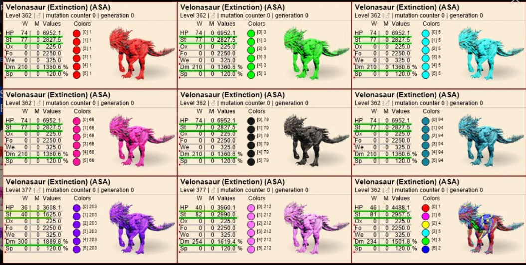 Select two pair velonasaur clones lvl362 PVE Crossplay PC/PS/XBOX Official fast deliver