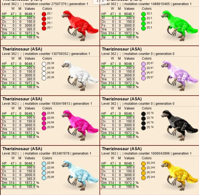 Select two pair of 100% Imprinting boss therizinosaur PVE Crossplay PC/PS/XBOX Official