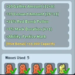 Festive Wreath (Beequip) 4/5 Potential,5/5 Wax Check Description And Photo For All Detail!!!