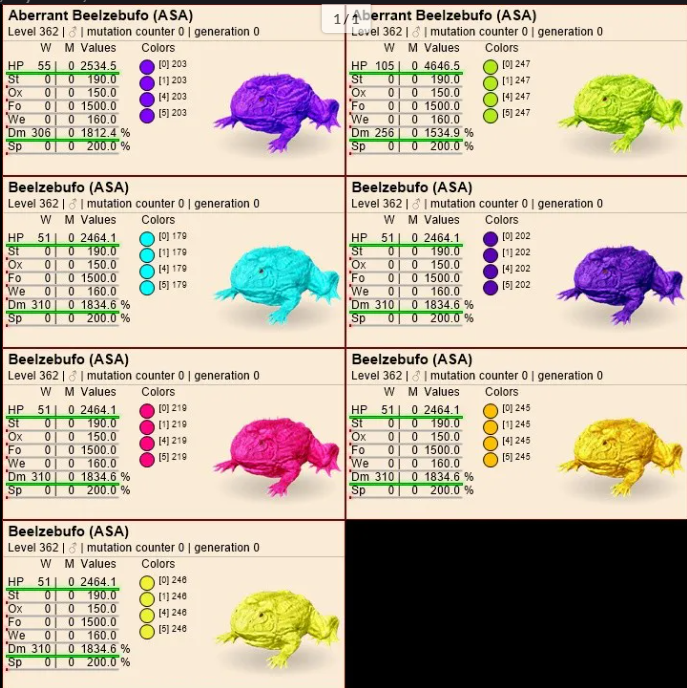 Select two pair beelzebufo clones lvl362 PVE Crossplay PC/PS/XBOX Official fast deliver