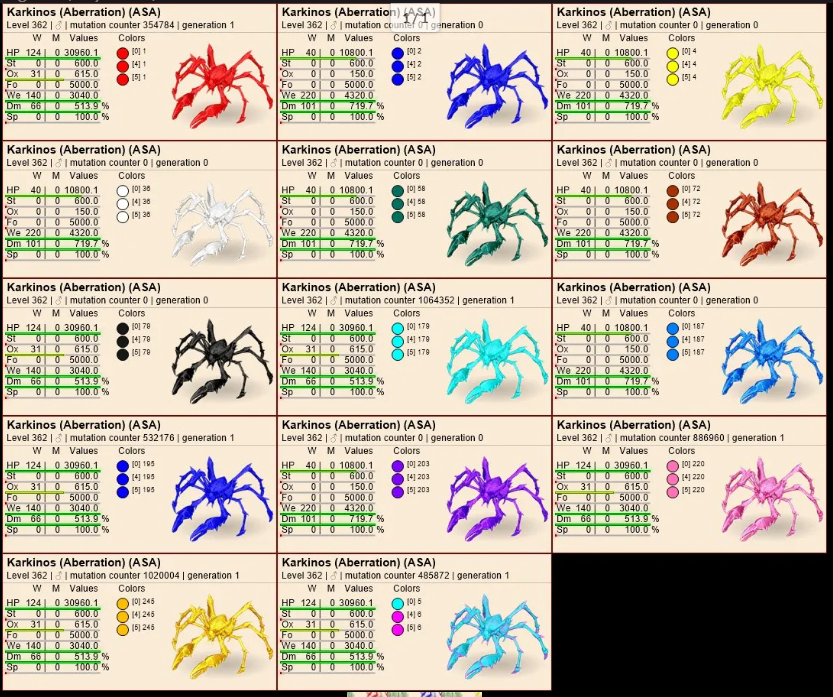 Select two pair karkinos kark clones lvl362 PVE Crossplay PC/PS/XBOX Official fast deliver