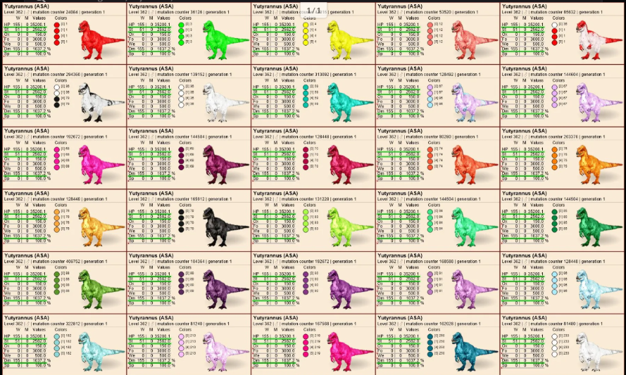 Select two pair yutyrannus yutis clones lvl362 PVE Crossplay PC/PS/XBOX Official fast deliver