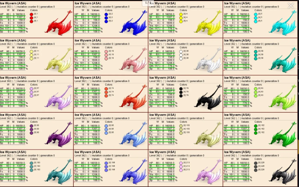 Select two pair ice wyvern clone lvl362 high we high dm Clones Clones can breed PVE Crossplay PC/PS/XBOX Official fast d