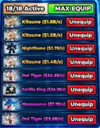 34.4B/S MONEY/S | 64B SPEED | ONI TIGER 34.6B + GORILLA KING | 18/18 SLOTS | STEAL AN EGG | ⚡ FAST DELIVERY ⚡
