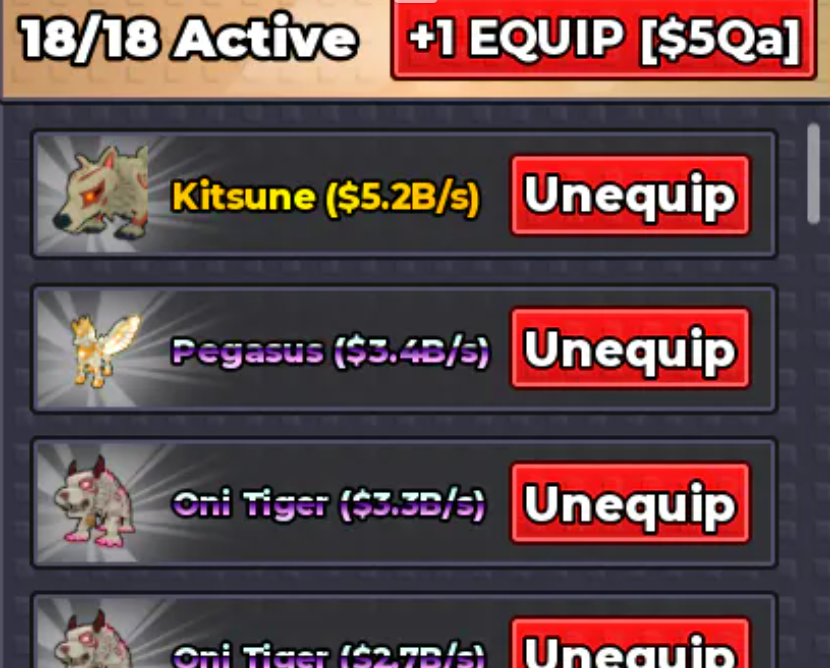 ULTRA RARE PEGASUS ACCOUNT | 81B/S INCOME | ⚡ 15B/S INSANE HIGH SPEED | PEGASUS | KITSUNE | UNICORN | ONI TIGER | ETERNA