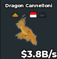 BS9870 3.8B/s DRAGON CANNELLONI (4 TRAITS$)