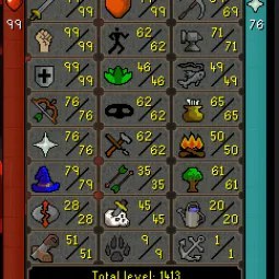 Maxed Main Ds2 Infernal Quiver 5100 M Bank 76 Prayer 77 Range 79 Magic 1413 Total Skills Many More