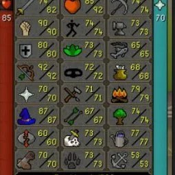 Ironman Main 310 M Bank Bowfa Crystal Setup 80 Defence 87magic 92range 70 Prayer Questcape Void All Helms Firecape Many