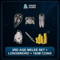 3rd Age Melee Set Longsword 100m Coins