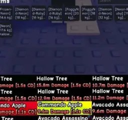 Pack 12Plant 1x Foggyneon Hallow Tree 20kg 11 7m Dps 1x Foggyneon Hallow Tree 18kg 10 3m Dps 1x Frozen Neon Avocado 9 6m