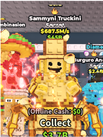 GOLD SAMMYNI TRUCKINI 687.5M/S(FIRE) – STEAL A BRAINROT – FAST DELIVERY & TRUSTED #J7LK2M