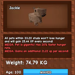 MEGA HUGE CAPYBARA - AGE 100 - 74.79 KG