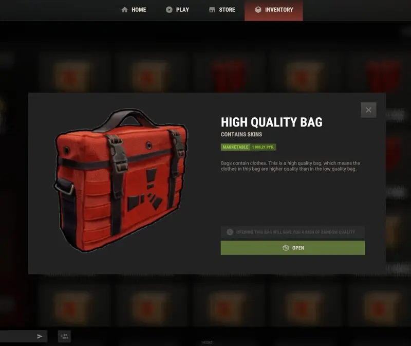 ✧･ﾟ:*✧ Rust Items - High Quality Bag Skin ✧･ﾟ:*✧ Today’s Exclusive ✧･ﾟ:*✧