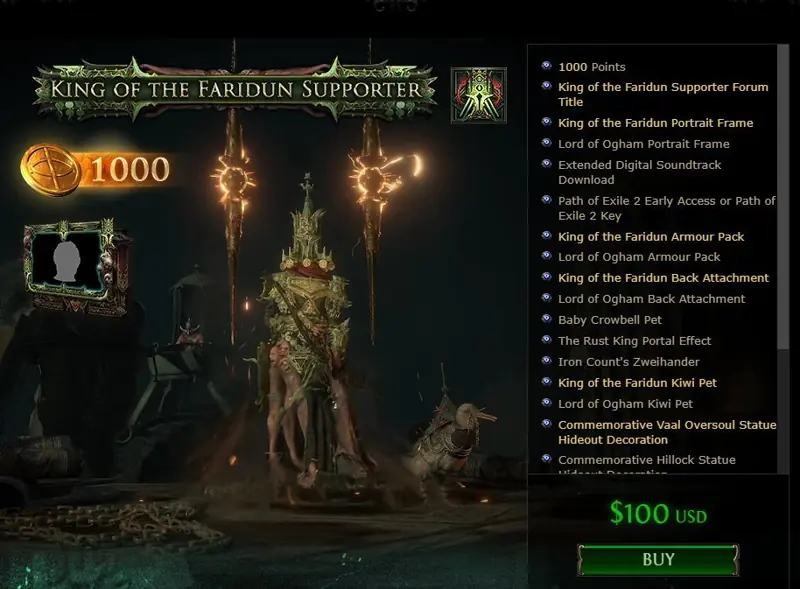 ✧･ﾟ:*✧ Path of Exile 2 - King of the Faridun Supporter Pack (Global) ✧･ﾟ:*✧ Gone soom ✧･ﾟ:*✧